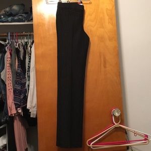 New York and Company Black Striped Dress Pants
